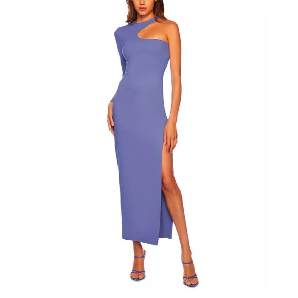 SUSANA MONACO Cutout One-Shoulder Long Sleeve Dress in Orchid Size X-Small